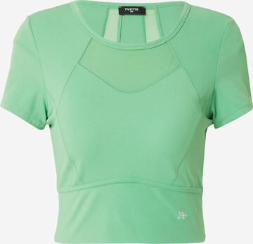 Yvette Sports - Camiseta funcional 'Flora' en verde: frente