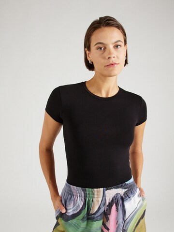 Gina Tricot T-Shirt in Schwarz: Vorderseite