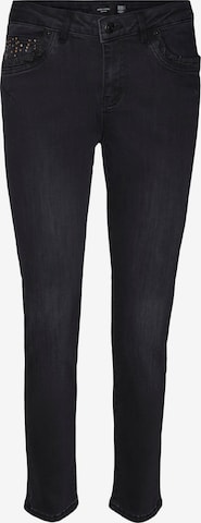 VERO MODA Tapered Jeans 'YOURS' in Black: front