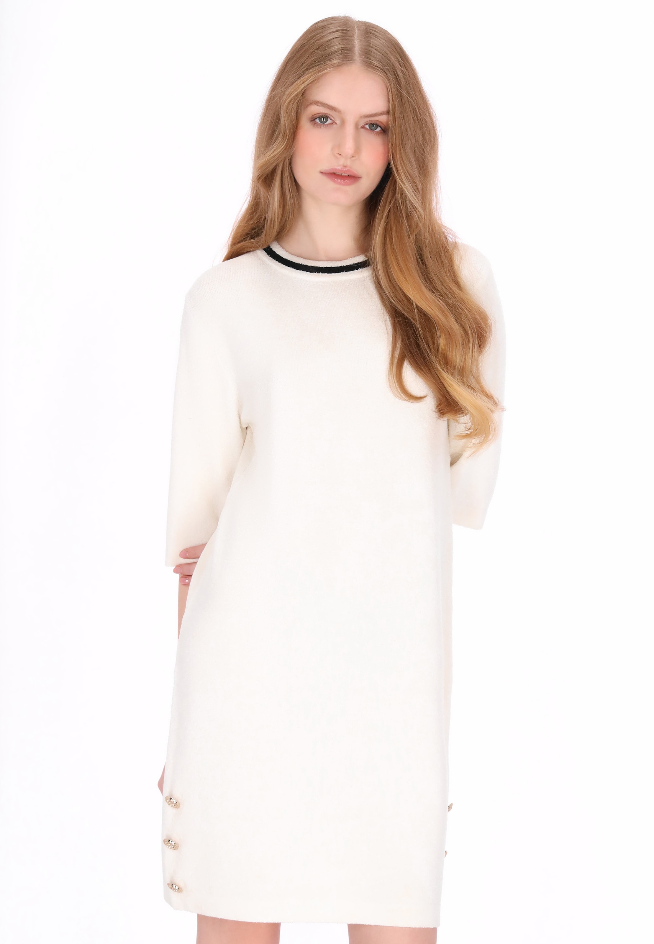 DreiMaster Maritim Dress in White: front