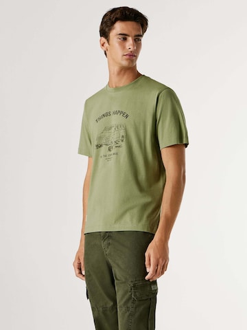 T-Shirt 'Sheldon' Pepe Jeans en vert