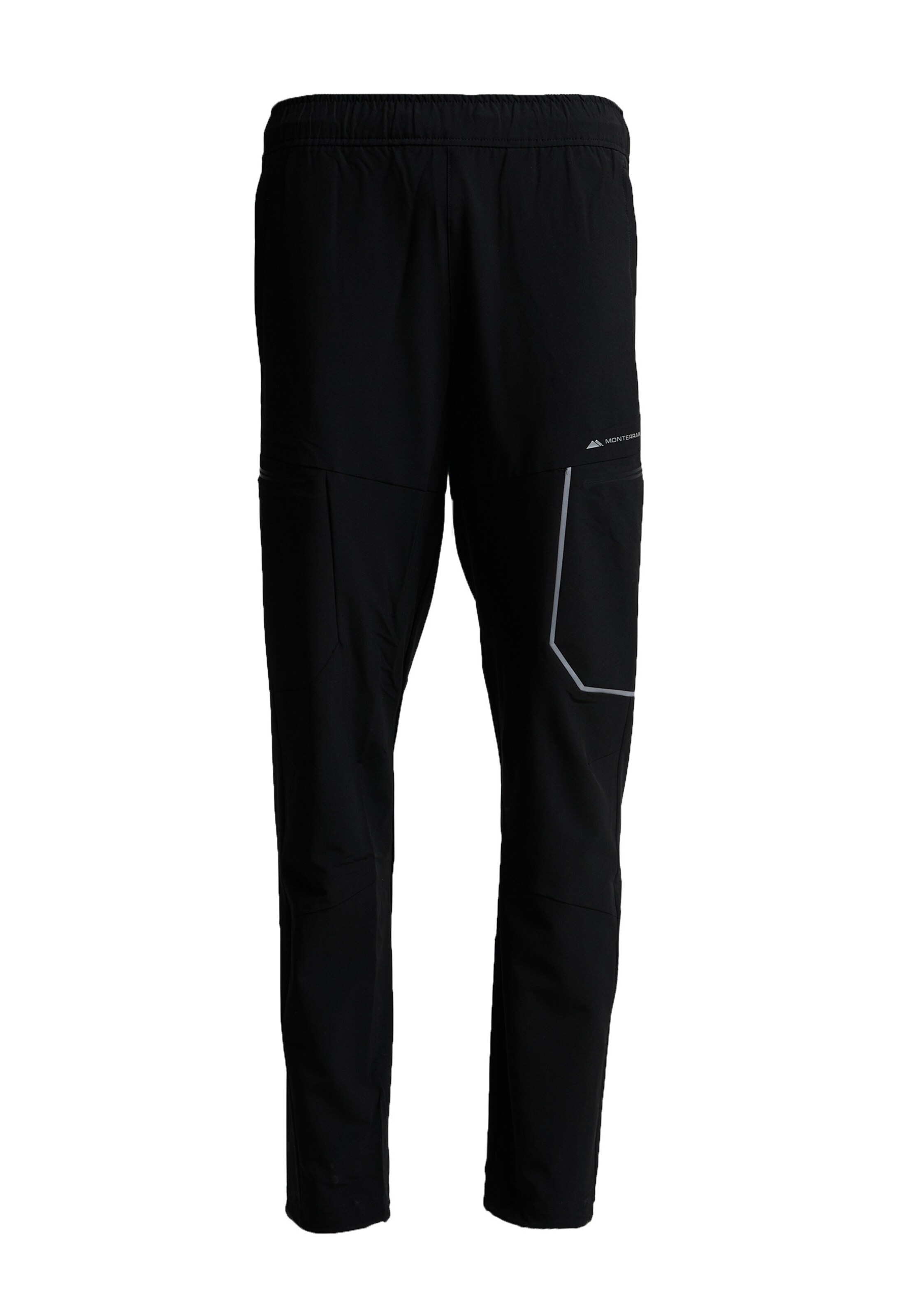 MONTERRAIN Sporthose 'Ramble 3.0 Woven' in Schwarz: Vorderseite
