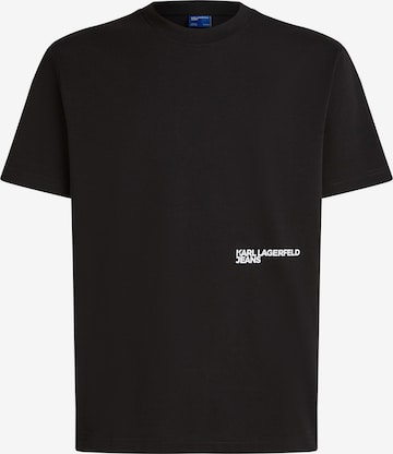 KARL LAGERFELD JEANS Μπλουζάκι 'KARLISM' σε μαύρο: μπροστά
