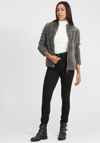 Oxmo Fleece jas 'Telsa' in Grijs