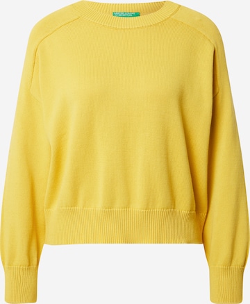 UNITED COLORS OF BENETTON Sweater in Yellow: front