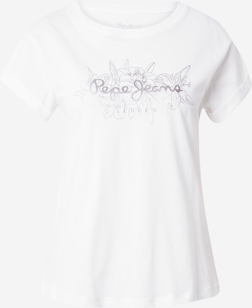 Pepe Jeans - Camisa 'HELEN' em branco: frente