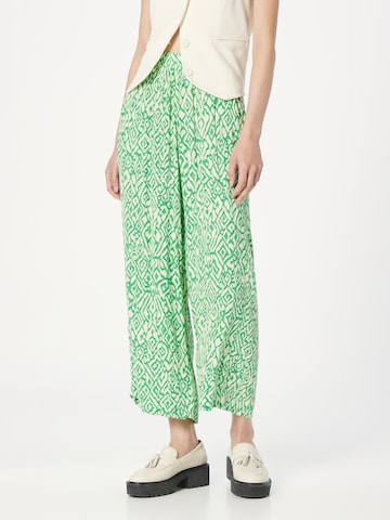 ICHI Zvonové kalhoty Kalhoty 'Marrakech' – zelená: přední strana