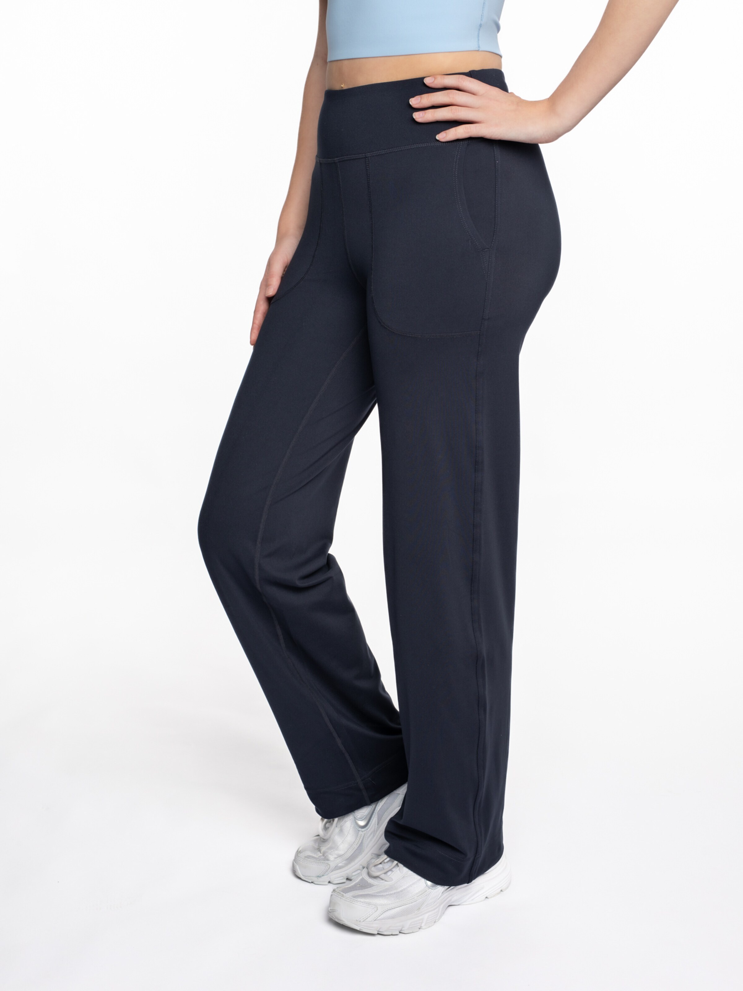 mymotus Zvonové kalhoty Sportovní kalhoty 'Damen Sporthose , myotus® ladies jazzpant YW101' – modrá