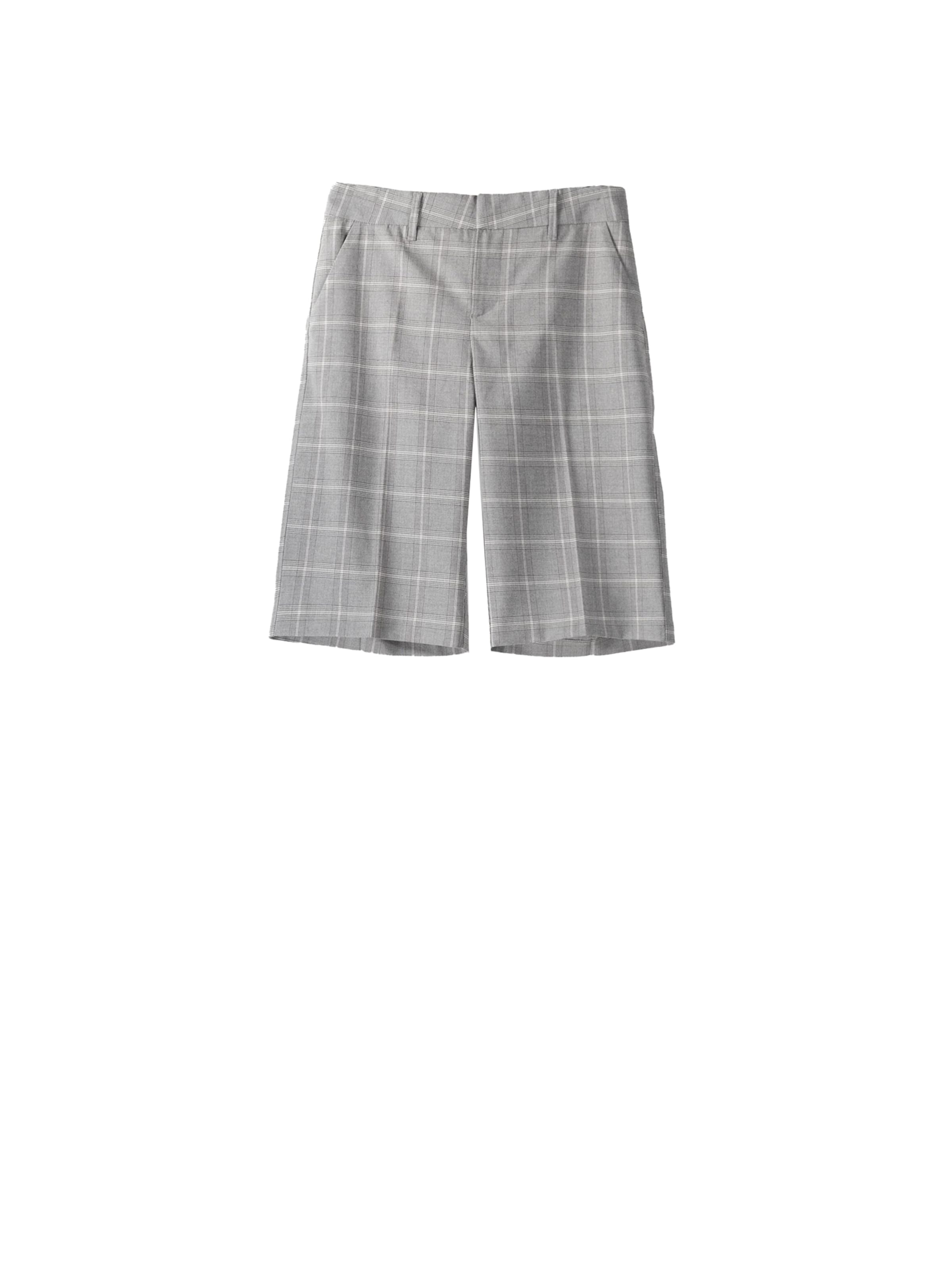 Bershka Regular Trousers with creases in Grey: front