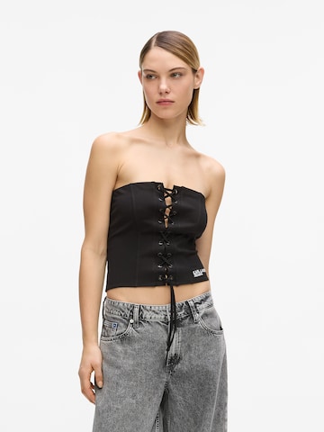 KARL LAGERFELD JEANS Top in Schwarz: Vorderseite