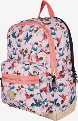 Pick & Pack Rucksack 'Birds' in Pink