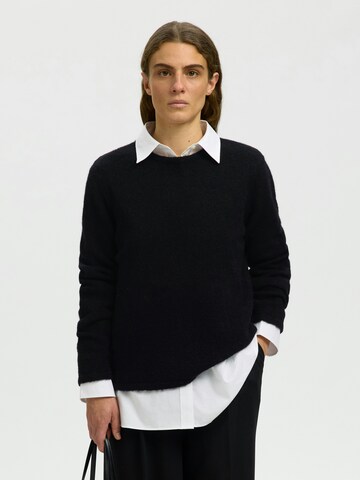 Pullover 'SLWLULU' di SELECTED in nero: frontale