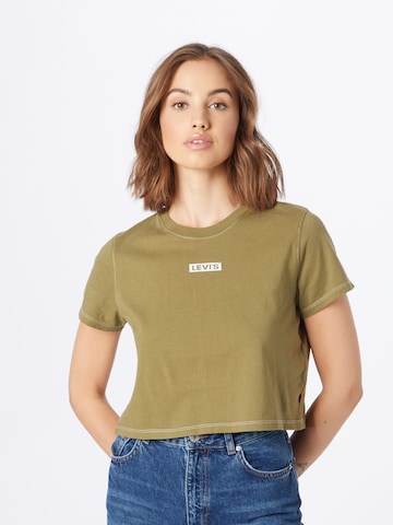 LEVI'S ® Shirt 'GR Cropped Jordie Tee' in Green: front