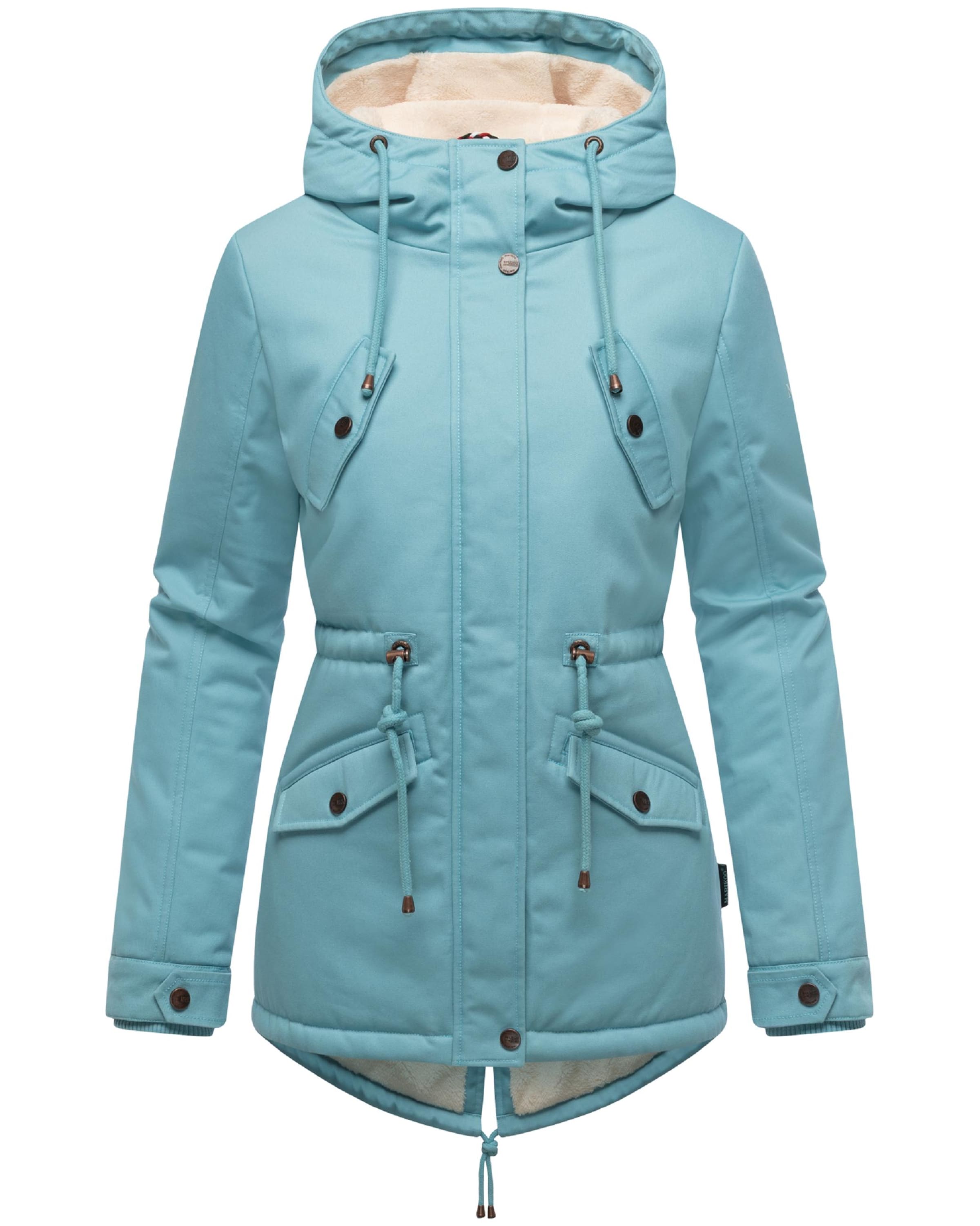 Parka d’hiver 'Manolya' MARIKOO en bleu : devant