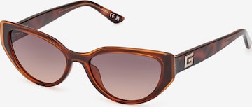 Lunettes de soleil GUESS en marron : devant