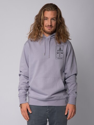 Sweat-shirt ' Tarot Justice ' Watapparel en violet : devant