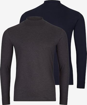 Ragman Shirt 'Basic' in Grau: Vorderseite