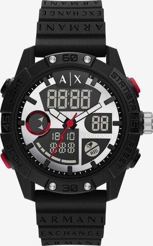 ARMANI EXCHANGE Digital Watch in Black: front