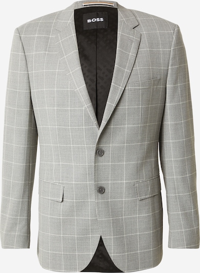 Klasikinis švarkas 'H-Jasper' iš BOSS, spalva – pilka / balta, Prekių apžvalga