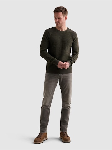 PME Legend Tröja 'Pullover in cotton mélange with flight pocket' i grön