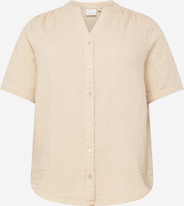 ONLY Carmakoma Blouse 'CARTHYRA' in Beige: voorkant