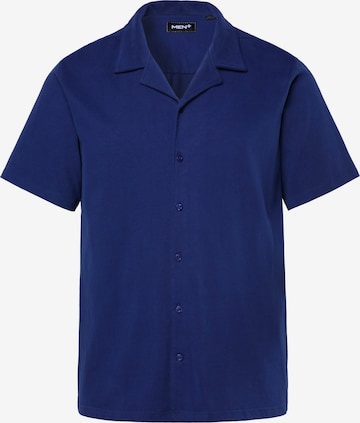 Men Plus Overhemd in Blauw: voorkant