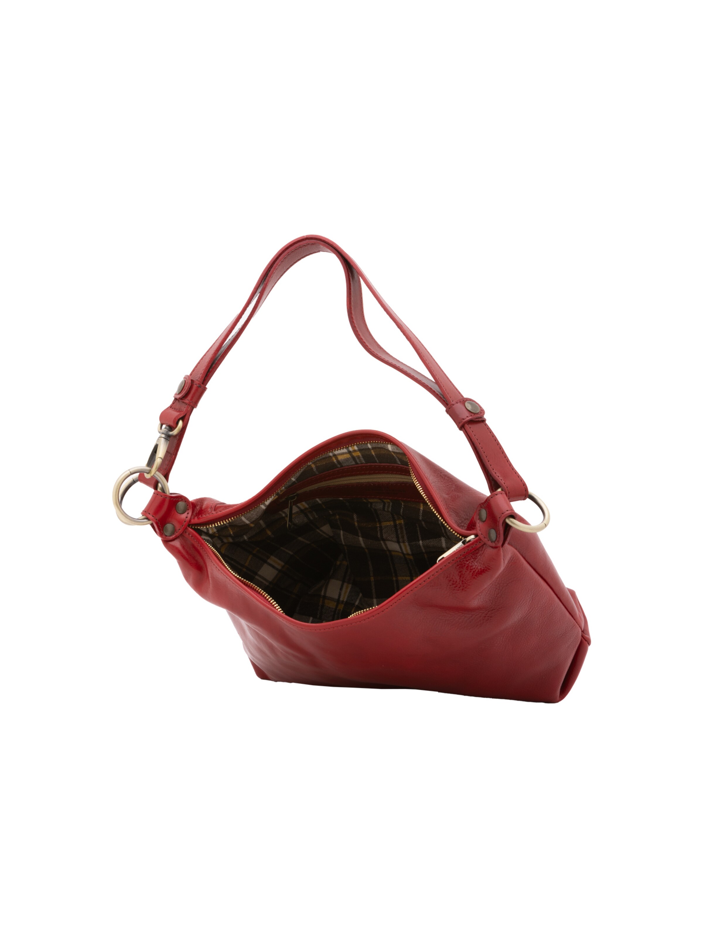 Borsa a spalla 'Borsa a Spalla Pelle Vacchetta I Fratelli - Vera Pelle' di I Fratelli in rosso