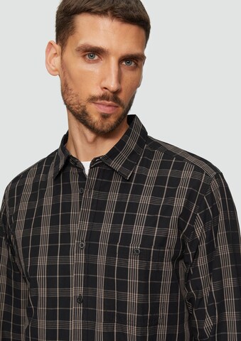 s.Oliver Regular fit Button Up Shirt in Black