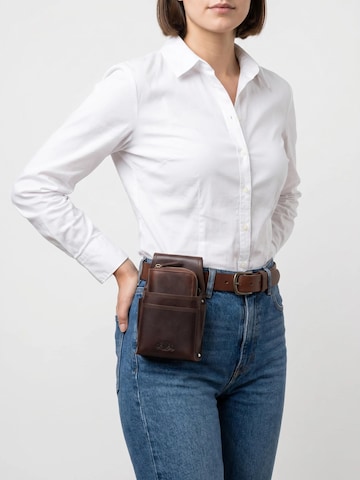 SID & VAIN Fanny Pack 'Kellner-Geldbörse & Holster ABERDEEN' in Brown
