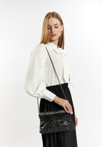 DreiMaster Klassik Clutch 'Ledkin' in Black: front