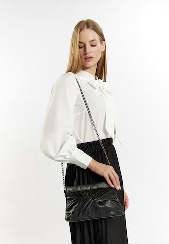 DreiMaster Klassik Clutch 'Ledkin' in Zwart: voorkant