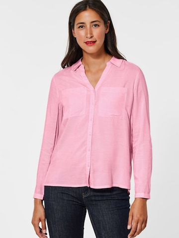 STREET ONE Bluse 'Chambray' in Pink: predná strana