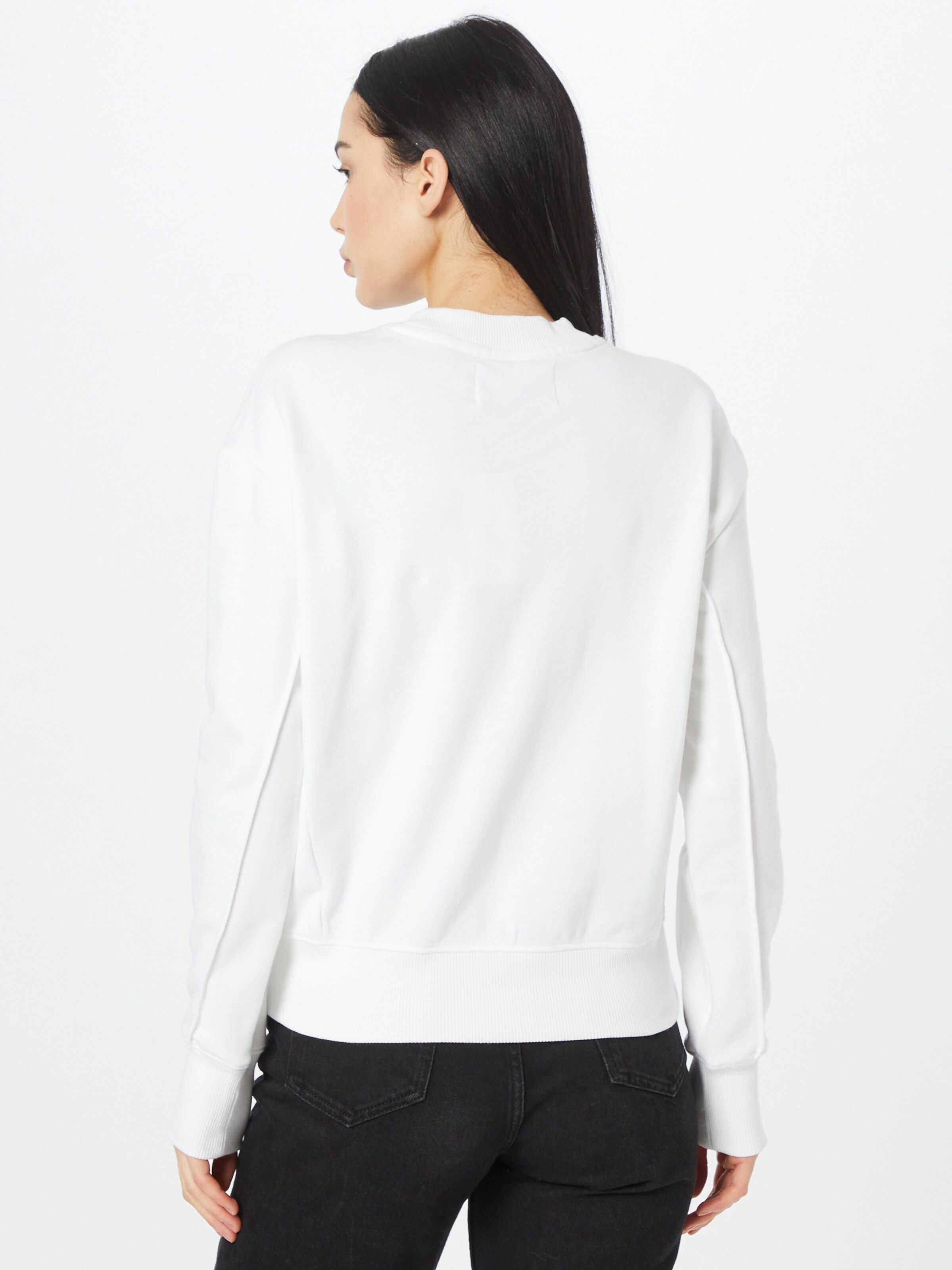 Frauen Sweat Calvin Klein Jeans Sweatshirt in Weiß - EL56455 Frauen Sweat Calvin Klein Jeans Sweatshirt in Weiß - EL56455