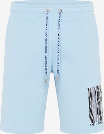 Carlo Colucci Regular Broek ' De Pasquale ' in Blauw: voorkant