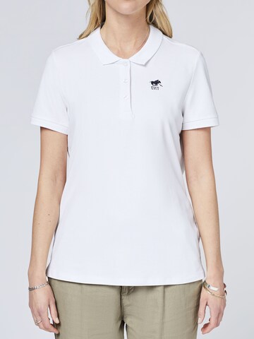 Polo Sylt Polo ' im puristischen Design mit Logo-Stickerei ' in Weiß