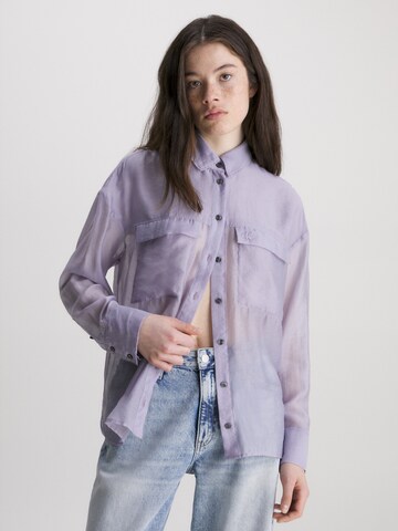 Calvin Klein Jeans Bluse in Lila: Vorderseite