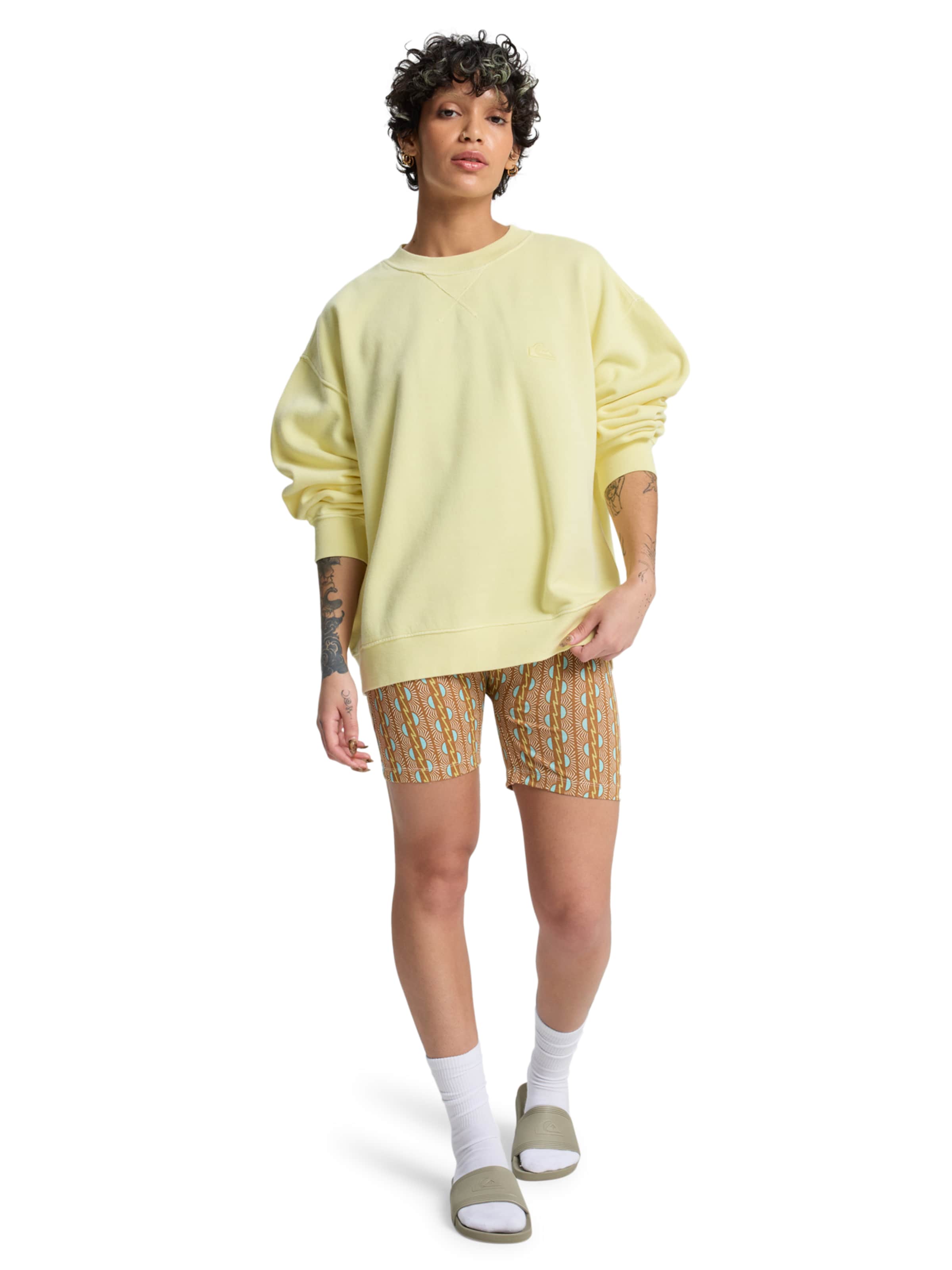 QUIKSILVER Sweatshirt in Yellow