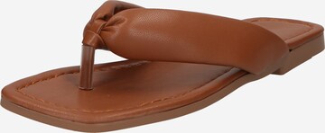 Trendyol Teenslipper in Bruin: voorkant