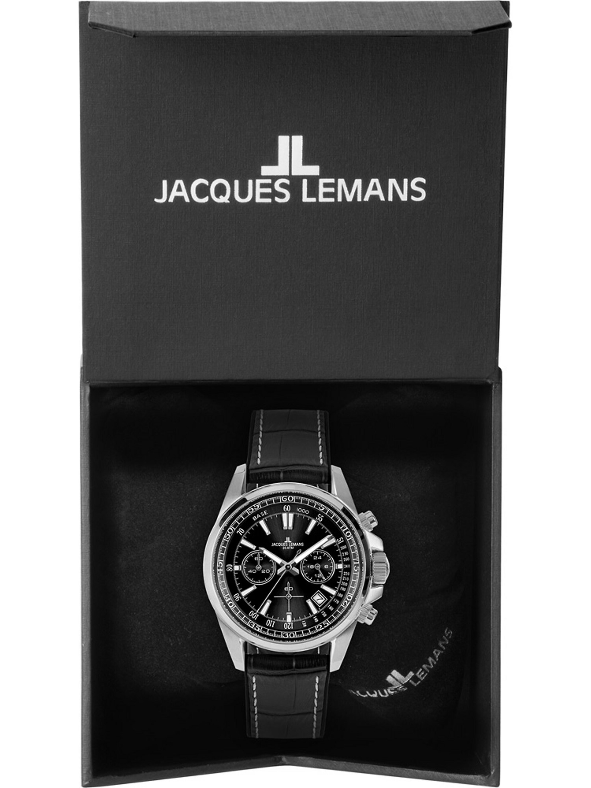 Jacques Lemans Uhr in Schwarz