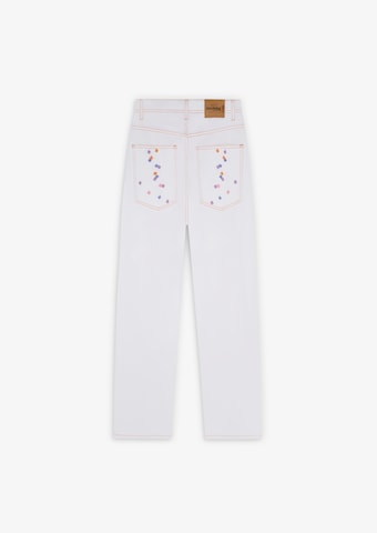 Scalpers Regular Jeans 'Checks Trhead' in Weiß