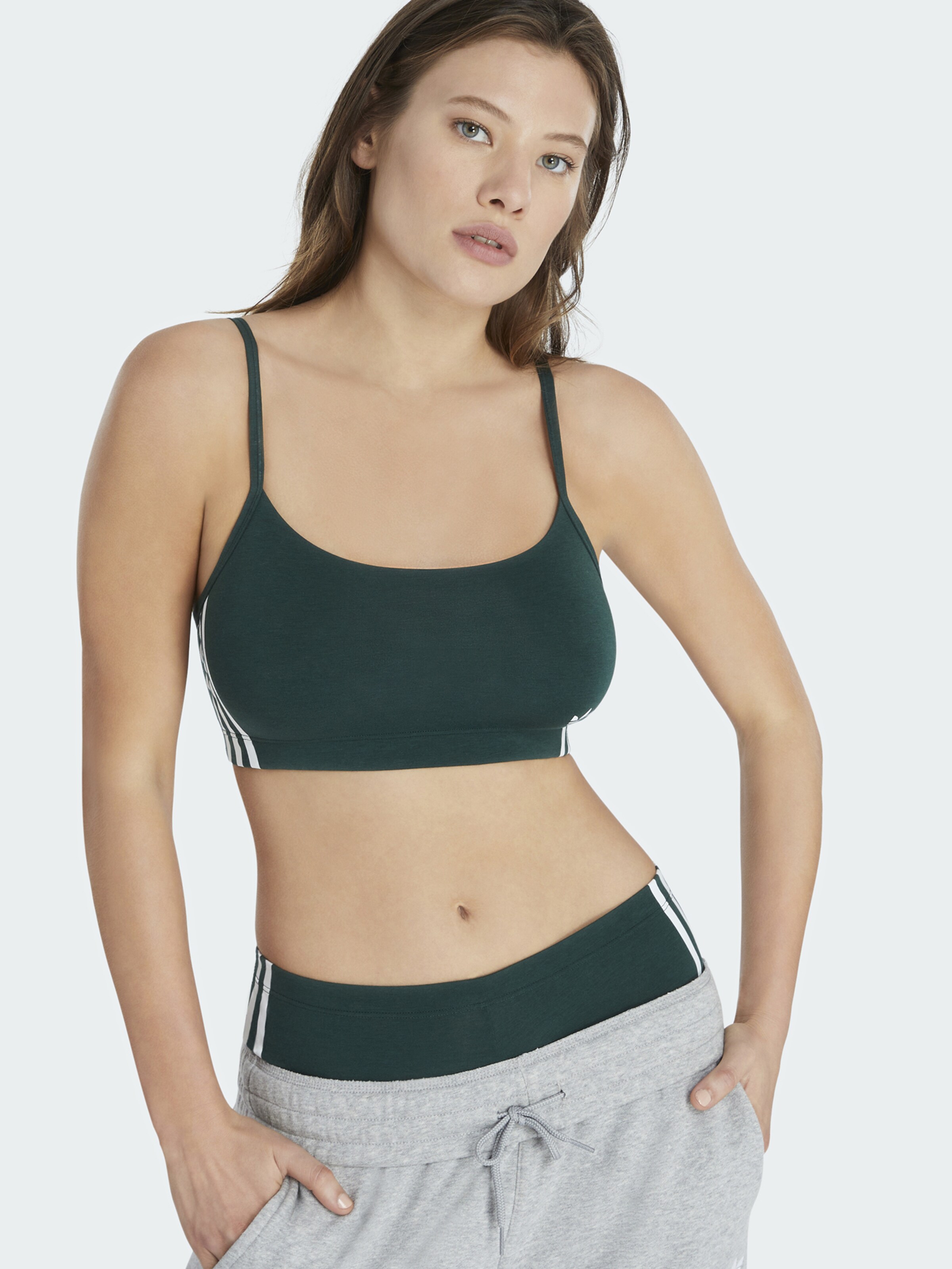 ADIDAS ORIGINALS Bustier Bralette 'Scoop Originals' in Grün
