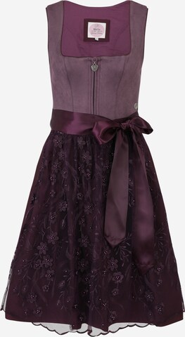 MARJO Dirndl 'Isa' in Purple: front