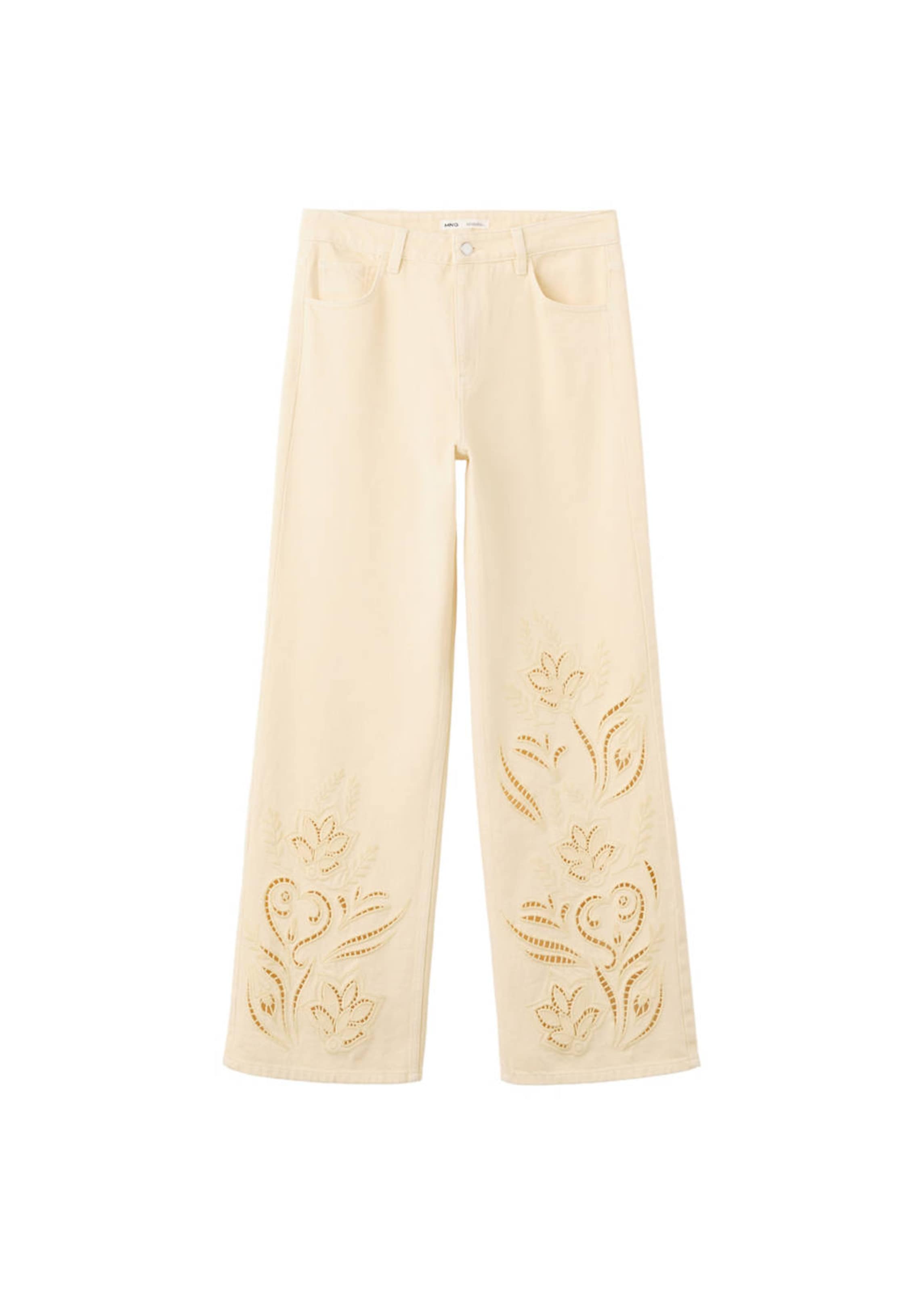 MANGO Regular Jeans in Gelb: Vorderseite