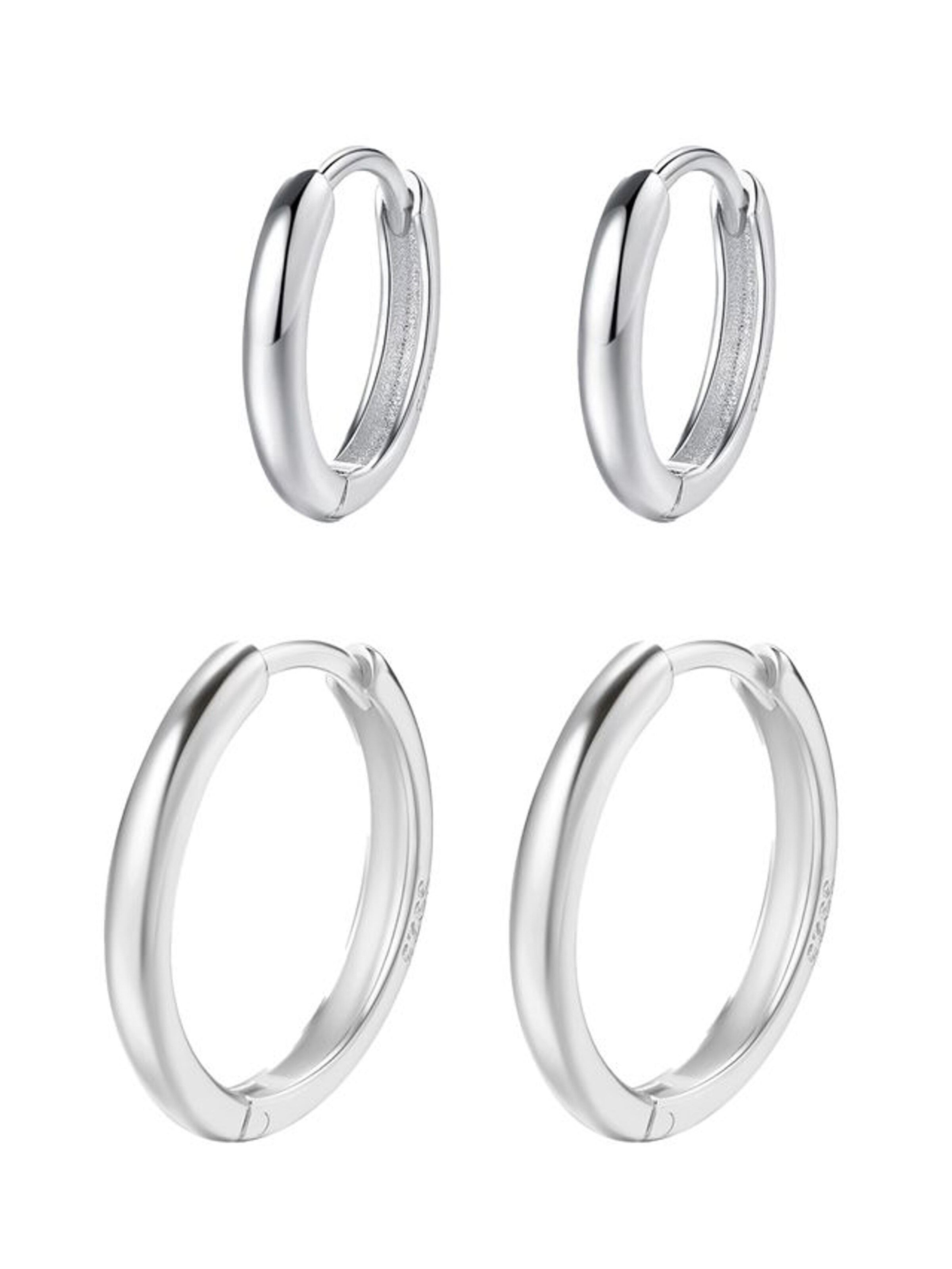 Hey Happiness - Pendientes 'Grace' en plata: frente