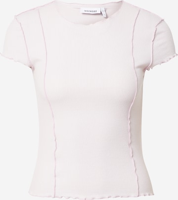 WEEKDAY T-Shirt in Pink: predná strana