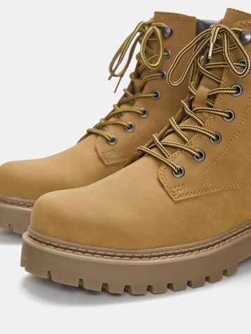 Bottines à lacets Pull&Bear en jaune