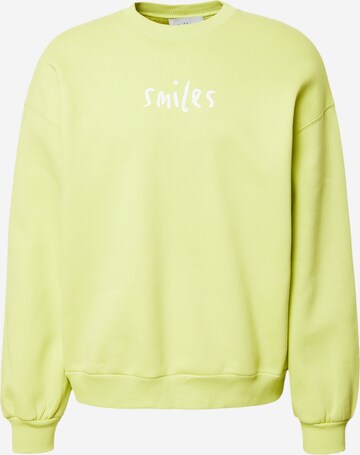 Sweat-shirt 'Rayan' Smiles en vert : devant