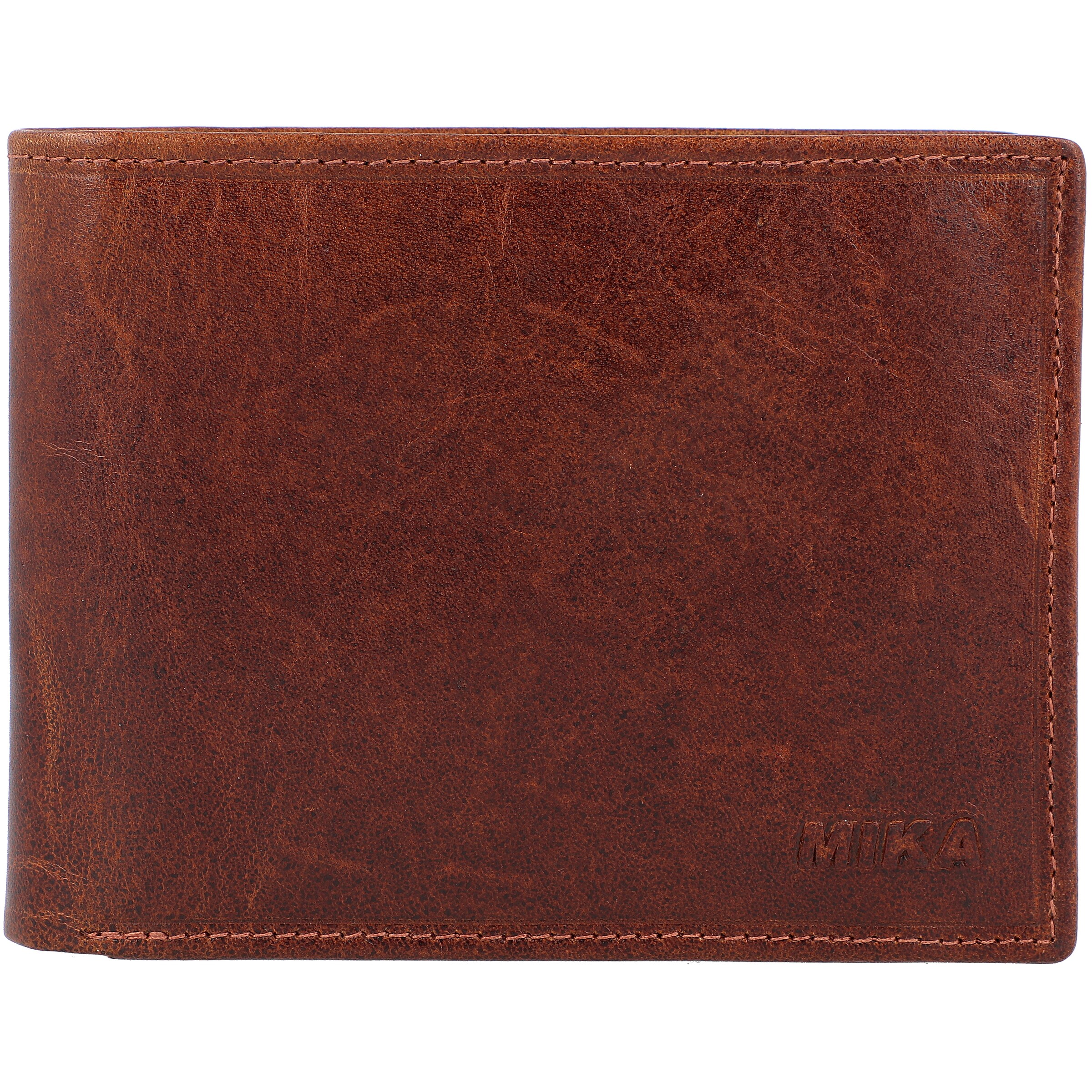 MIKA Wallet in Brown: front
