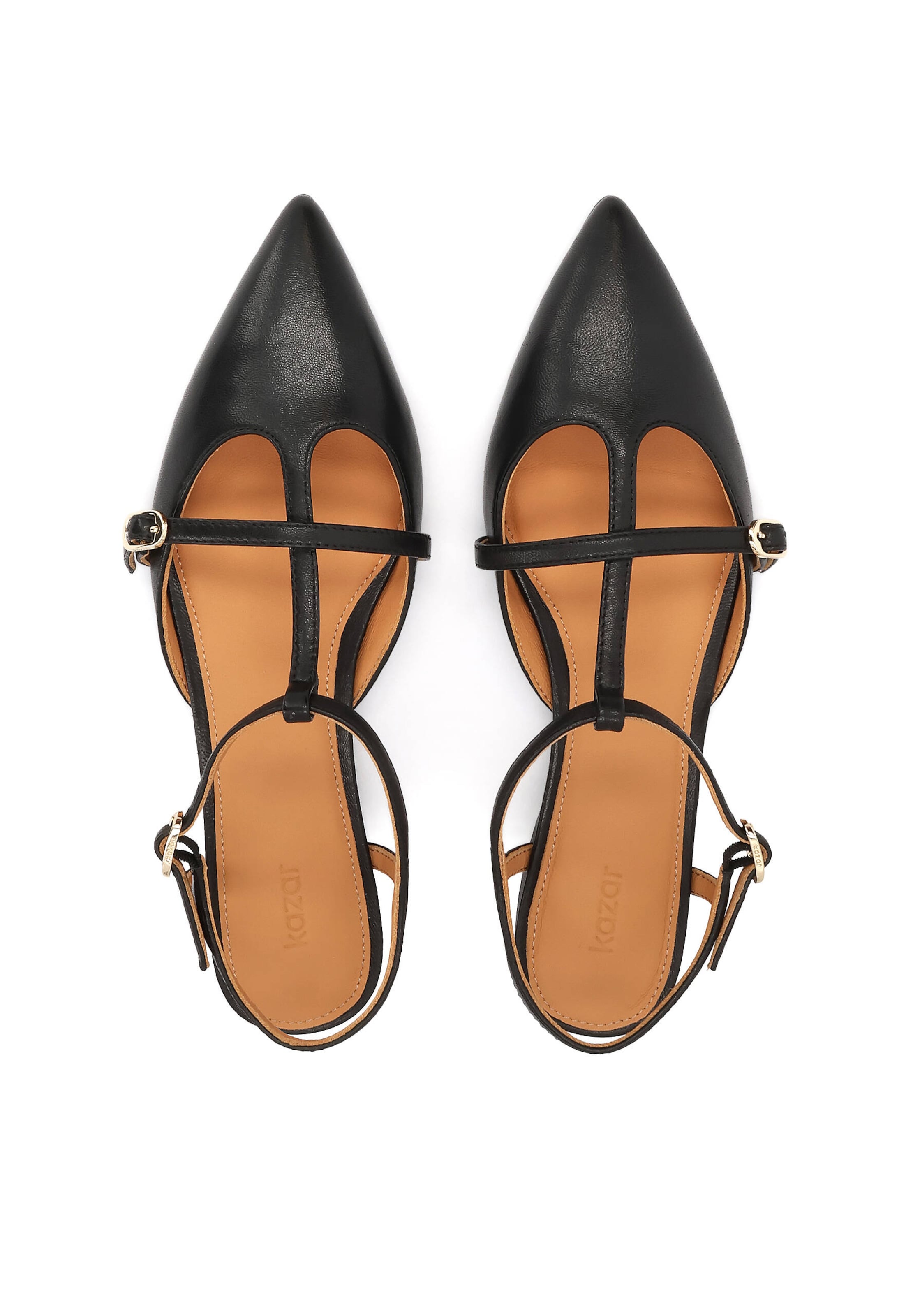 Balerini cu curea glezna de la Kazar pe negru