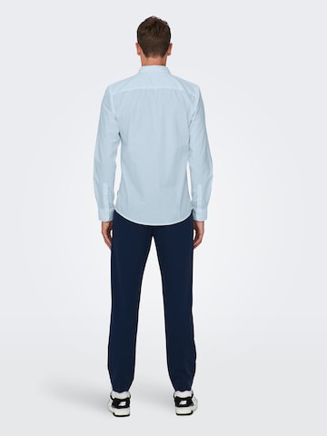 Only & Sons Slim fit Button Up Shirt 'ONSSANE' in Blue